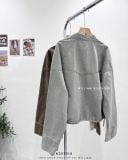  Áo khoác jean wax cổ trụ rút eo 6321 