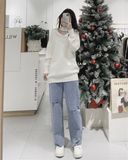  Áo len cutout cổ 1068 