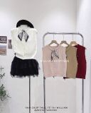  Áo gile len phối khăn 9387 