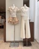  Quần jean chỉ nổi thêu nơ 3430 