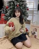  Áo len thừng cổ ren 