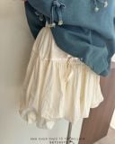  Set bộ áo denim bí nơ + váy 8809 