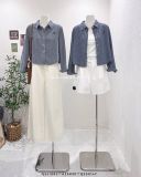 Áo sơ mi denim kẻ sọc 8089 