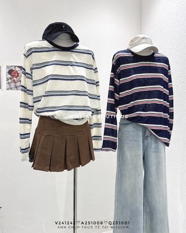  Áo thun dài tay kẻ sọc 8812 