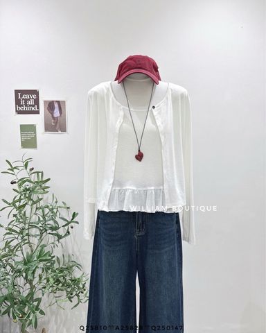  Set áo cardigan thun + áo dây 0212 