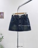  Váy jean ngắn wax 6025 