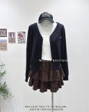  Váy nhung beo nâu 0955 