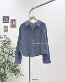  Áo sơ mi denim kẻ sọc 8089 