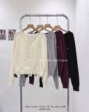  Áo khoác cardigan len mỏng thêu chữ 5602 