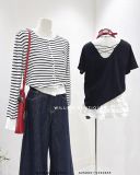  Áo cardigan kẻ sọc thêu 55002 