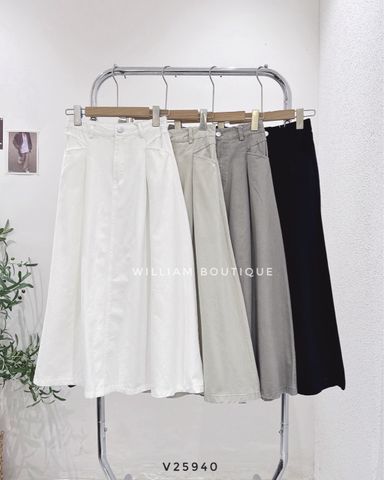  Váy kaki dài túi V 9331 