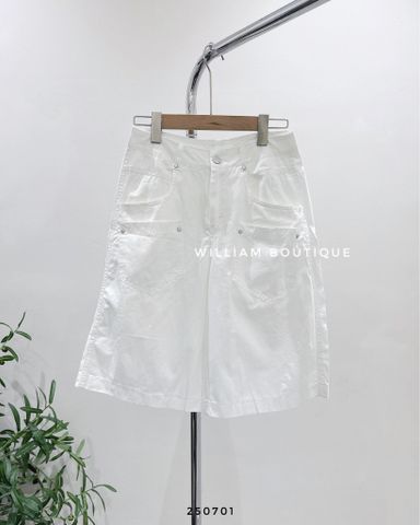  Quần short jean ngố trắng 6287 