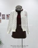  Áo khoác cardigan len bi kèm khăn 0054 