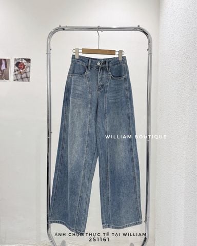  Quần jean suông ống ráp rộng 3369 