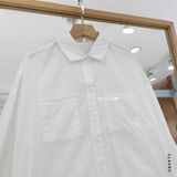  Áo SM cotton trắng 2 túi 240 