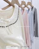  Áo len tay dài peblum phối ren 0936 