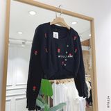  Áo len TD thêu bông + áo dây len 8119 