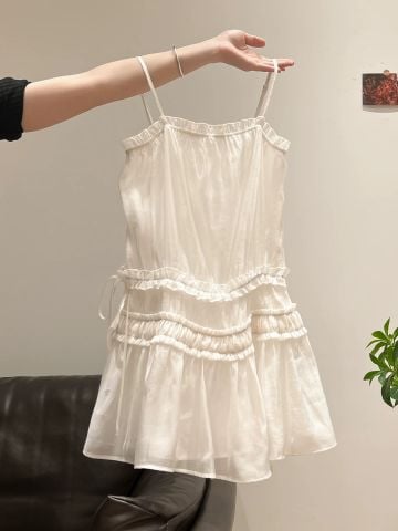  Áo dây voan tơ dài 63061 