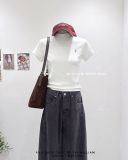  Áo thun tay ngắn cổ cao đính ngựa 1871 