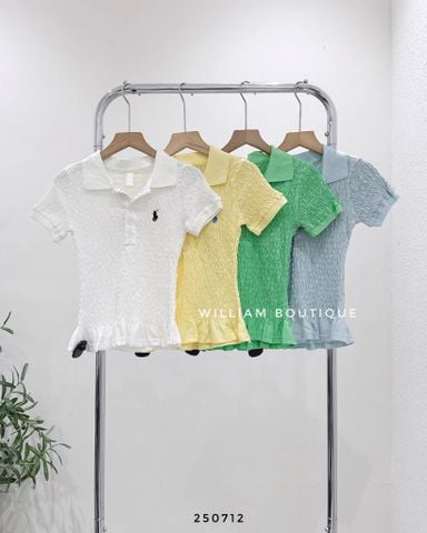  Áo polo thun nhún thêu ngựa 5905 