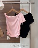  Áo thun xoắn lệch vai 2932 