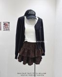  Váy nhung beo nâu 0955 