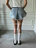  Quần short jean phối trắng 60108 