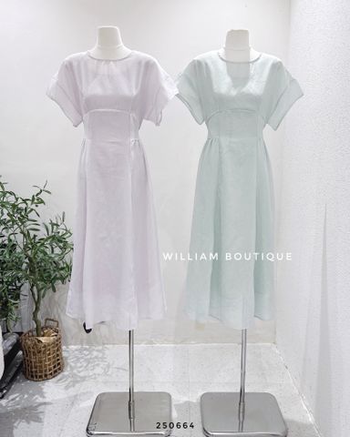  Đầm voan tơ trơn 6953 