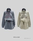  Set áo hoodie + váy nỉ 1352 