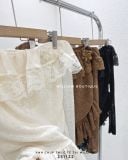  Áo dệt kim mỏng trễ vai xéo tà 8271 