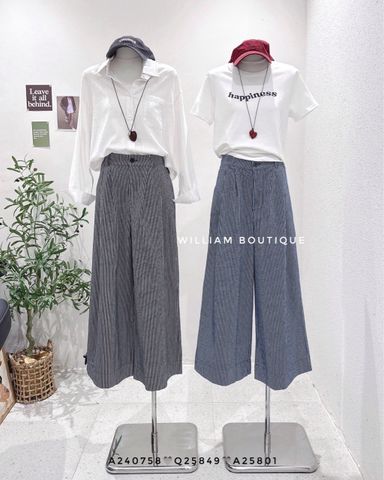  Quần jean suông rộng kẻ sọc 9015 