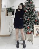  Áo len cutout cổ 1068 