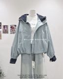  Áo khoác dù nón phối caro 1682 