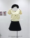  Áo len tim cổ vuông 3626 