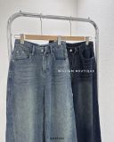  Quần jean suông ráp wax 3376 