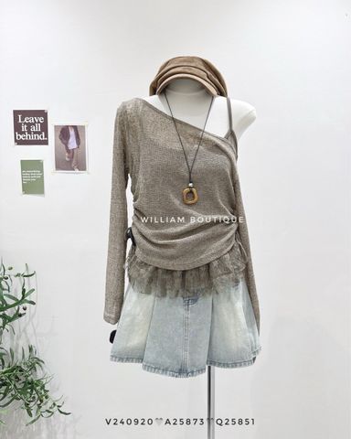  Set áo tay dài mỏng + áo dây ren 1340 