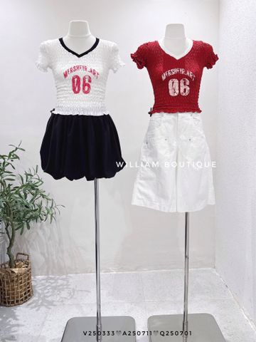  Áo thun nhún cổ V MERSHER 5902 