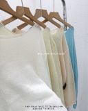  Áo dệt kim mỏng trơn tay dài 5627 
