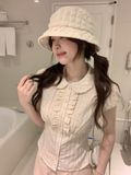  Áo sơ mi bông nhí cổ sen 80332 