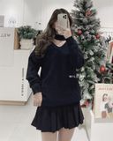  Áo len cutout cổ 1068 