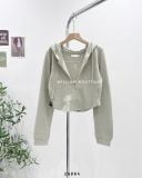  Set áo khoác thun ôm có nón + áo ba lỗ 8712 