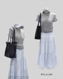  Váy cotton xoè phồng nơ 2089 