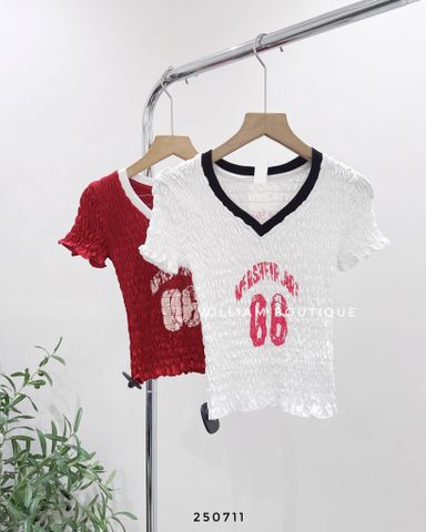  Áo thun nhún cổ V MERSHER 5902 