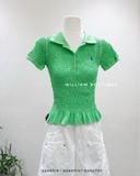  Áo polo thun nhún thêu ngựa 5905 