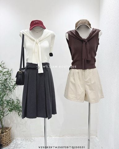  Áo ba lỗ dệt kim kèm khăn 5968 