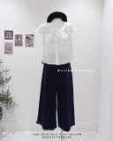  Áo kiểu cổ tròn phối áo dây 5122 