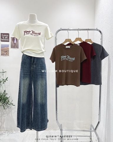  Áo thun chữ nhung TOO YOUNG 7031 