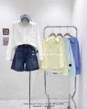  Áo sơ mi cotton ngắn 1 túi 3927 