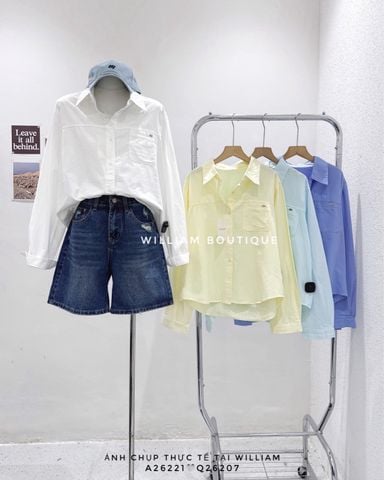  Áo sơ mi cotton ngắn 1 túi 3927 