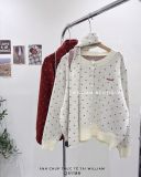  Áo khoác cardigan len bi kèm khăn 0054 